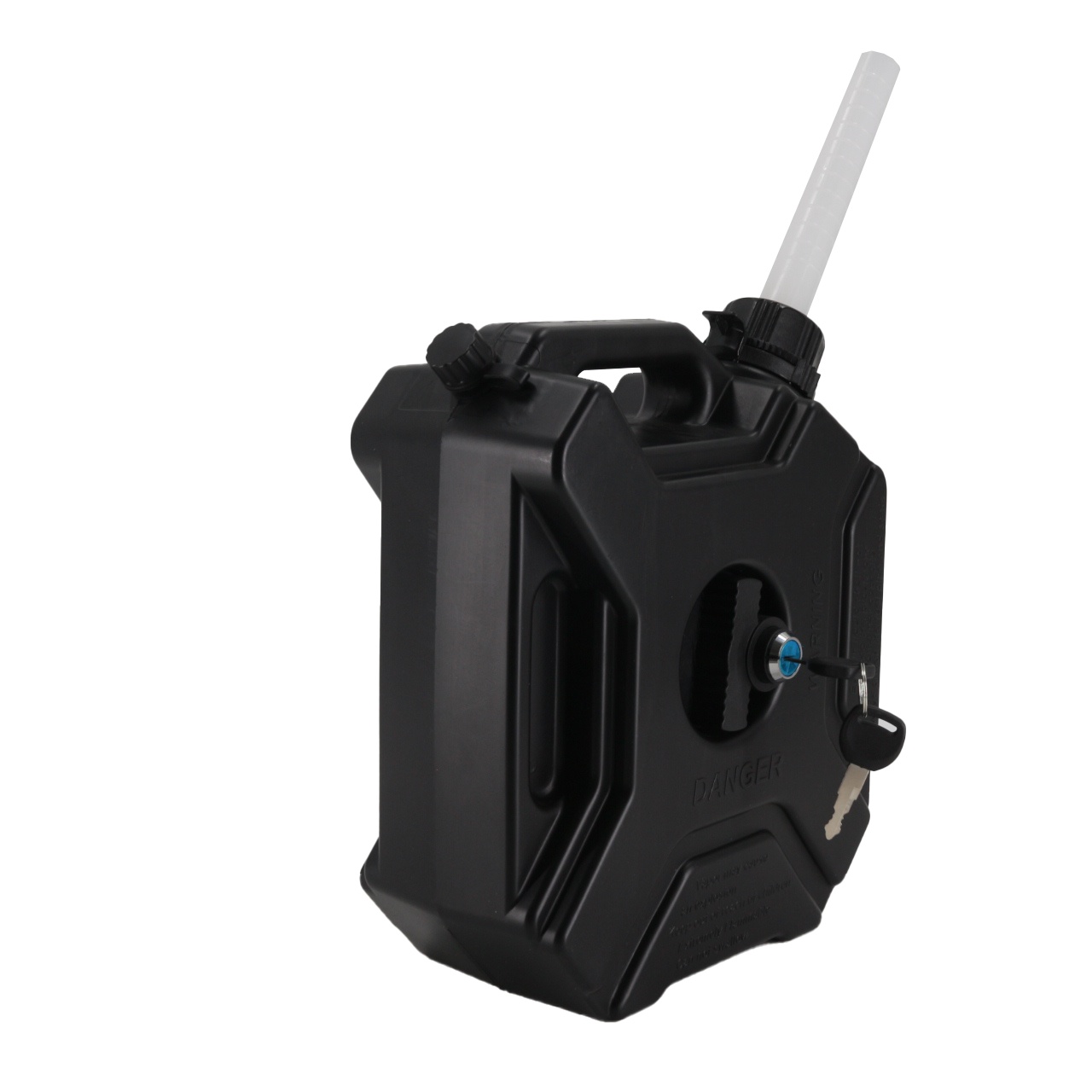 Off-road Fuel Tank 5L Black with Lock and White Tube