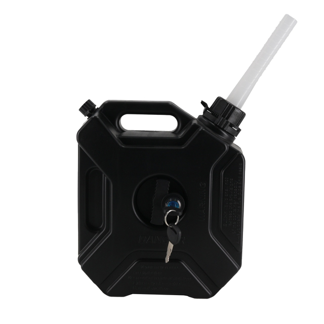 Off-road Fuel Tank 5L Black with Lock and White Tube