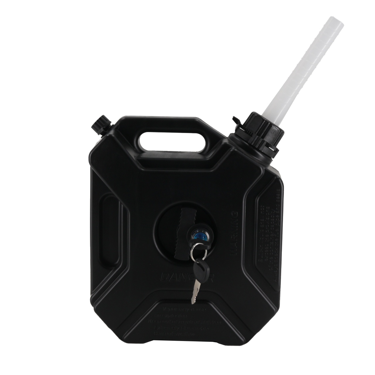 Off-road Fuel Tank 5L Black with Lock and White Tube