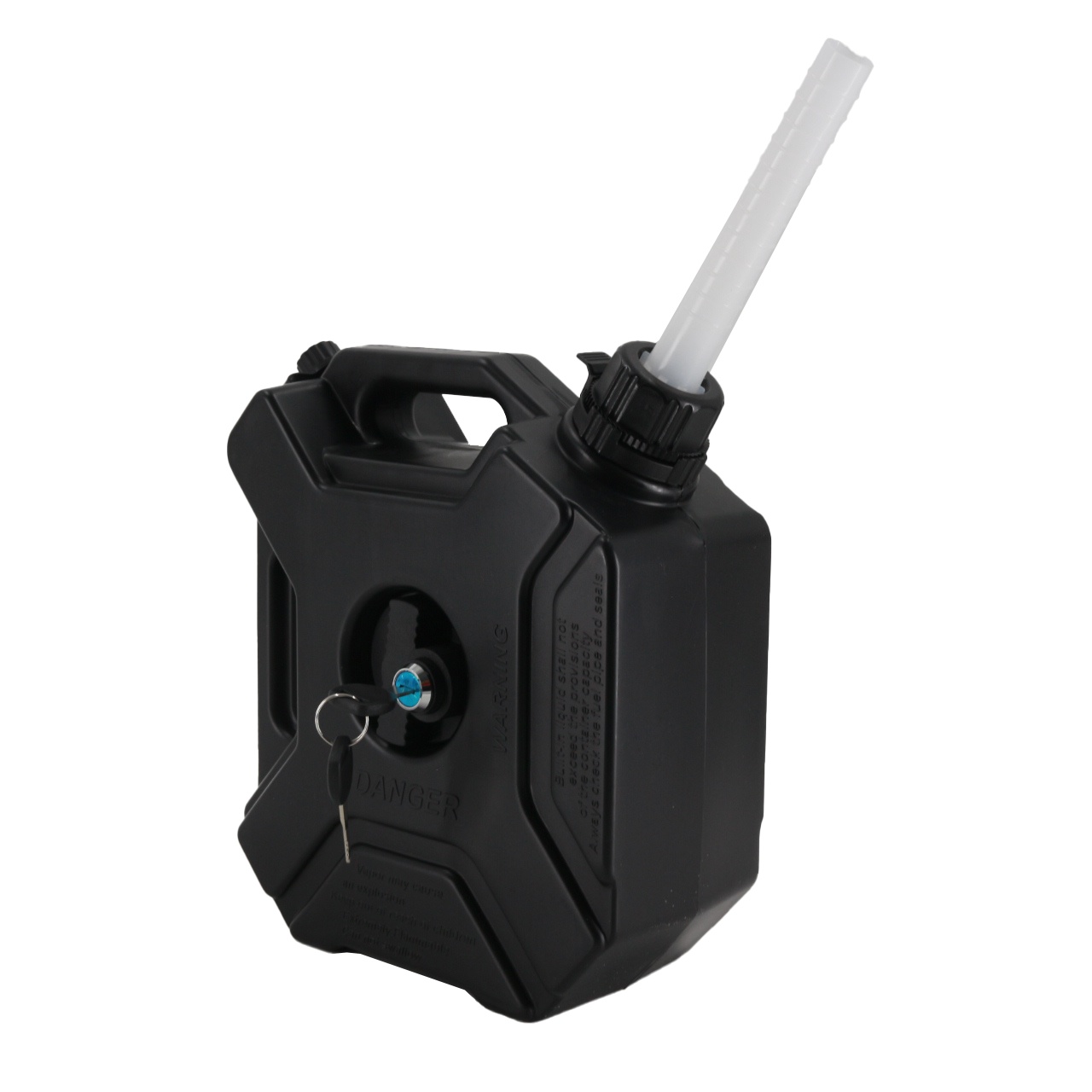 Off-road Fuel Tank 5L Black with Lock and White Tube
