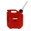 Off-road Fuel Tank 5L Red with White Tube