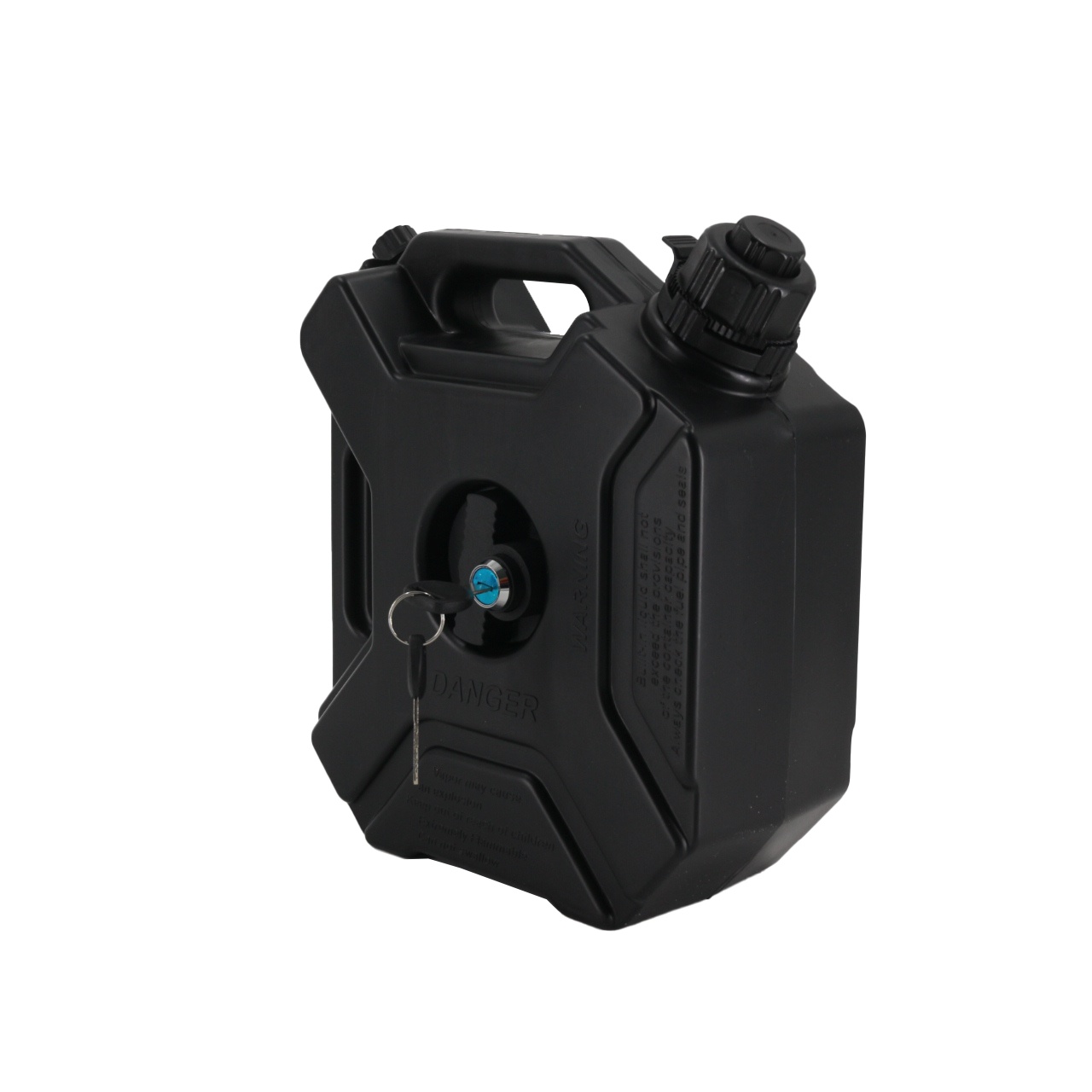 Off-road Fuel Tank 5L Black with Lock and Black Tube